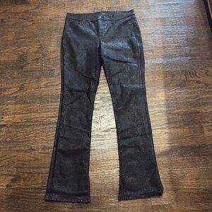 EXPRESS Skyscraper black snakeprint coated jean 14L
